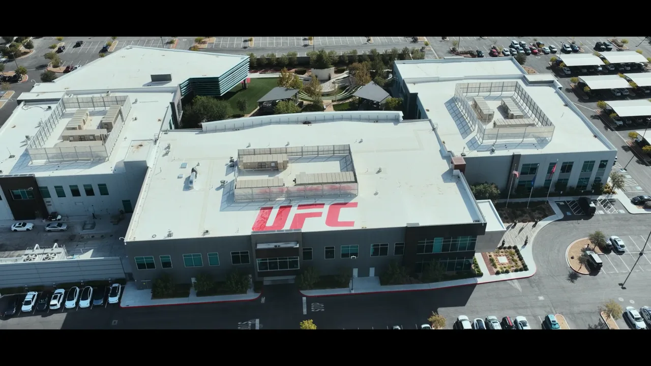 Aerial view of the UFC headquarters in Las Vegas
